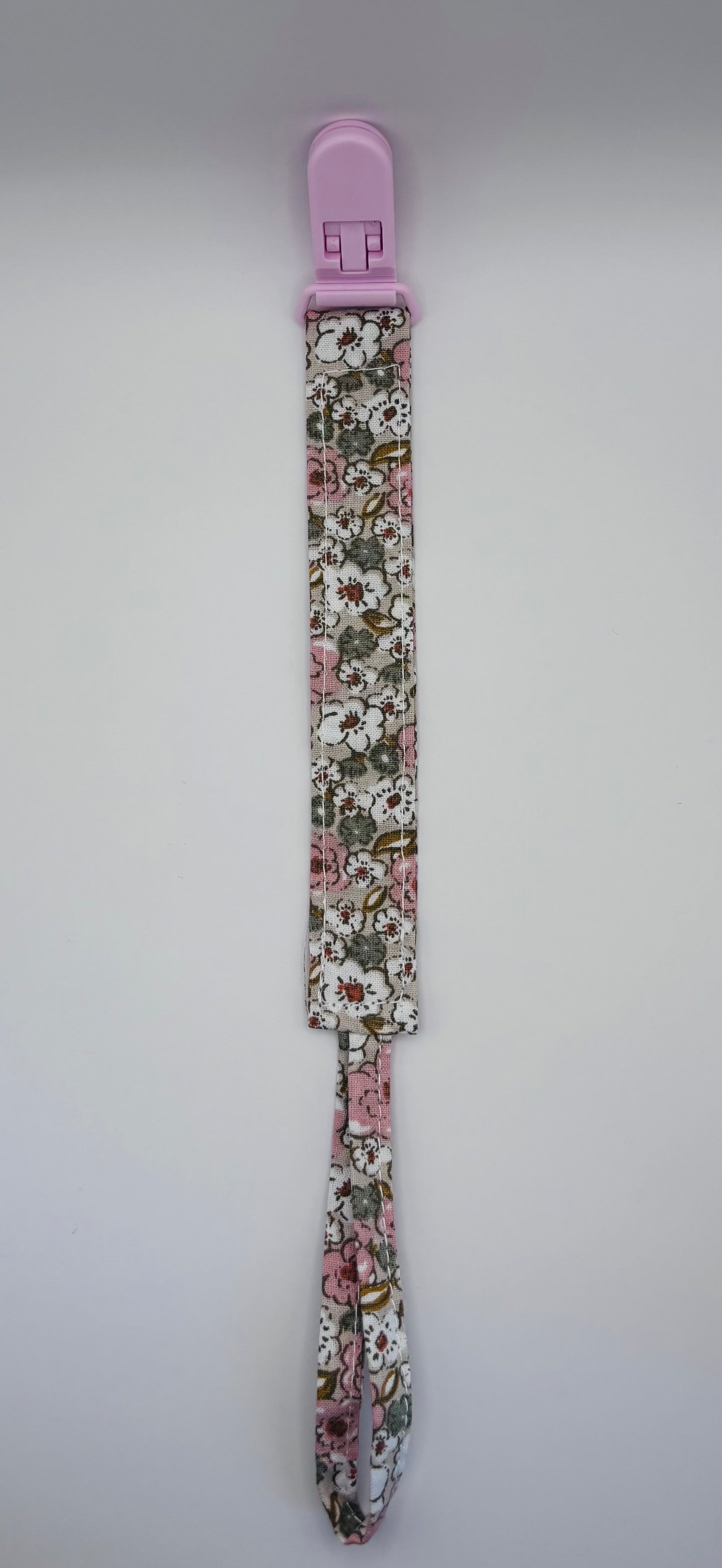 attache-tétine bubuclip fleuri rose - petit beba