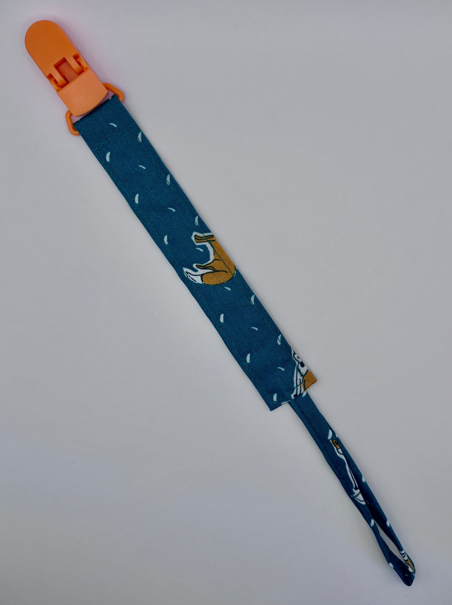 attache-tétine Bubuclip renards vert - petit beba 