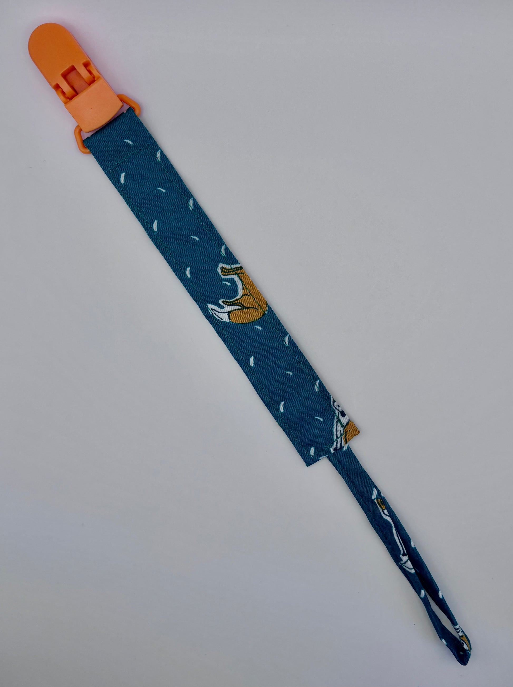 attache-tétine Bubuclip renards vert - petit beba 